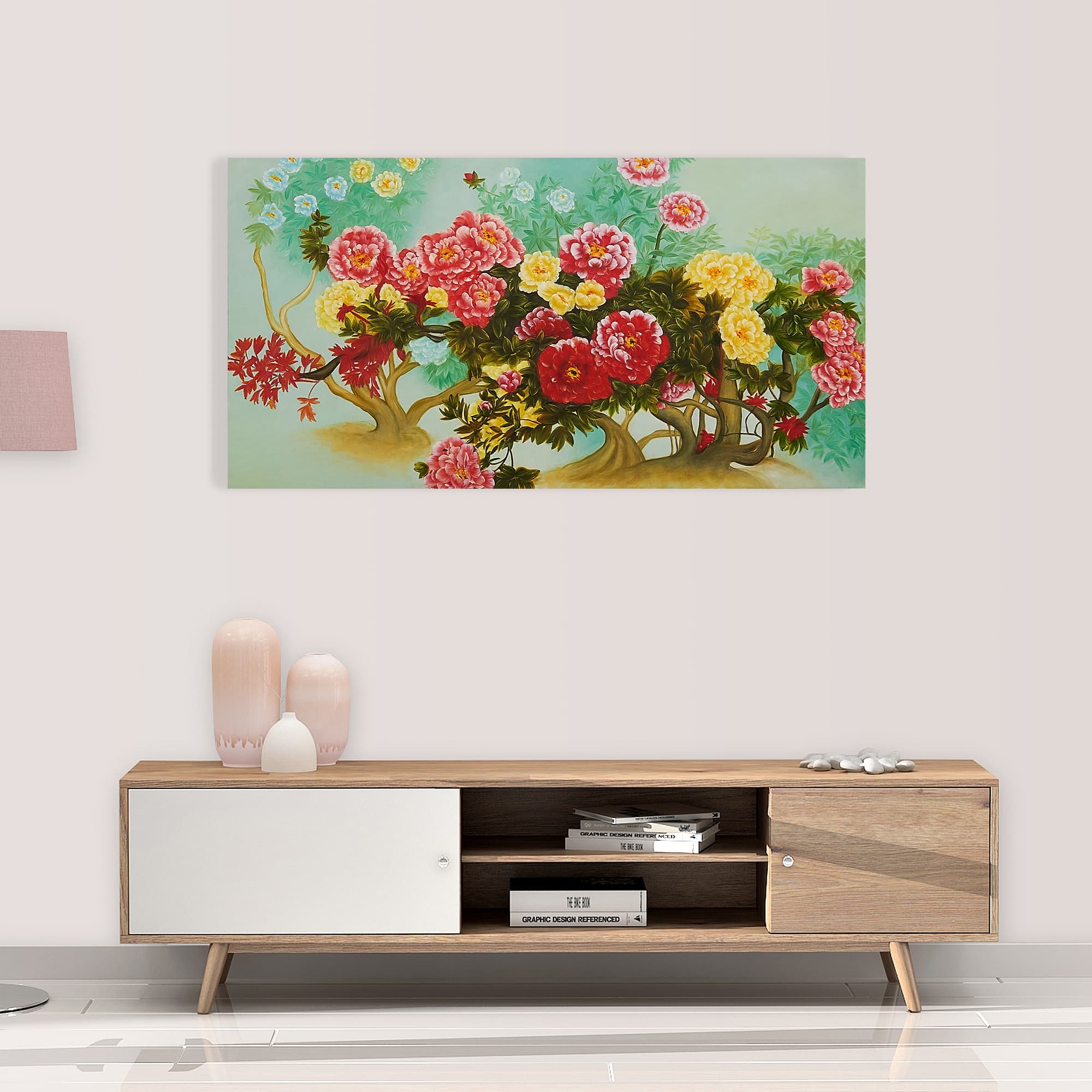 牡丹の絵 12 (125X65CM) 이미지 7