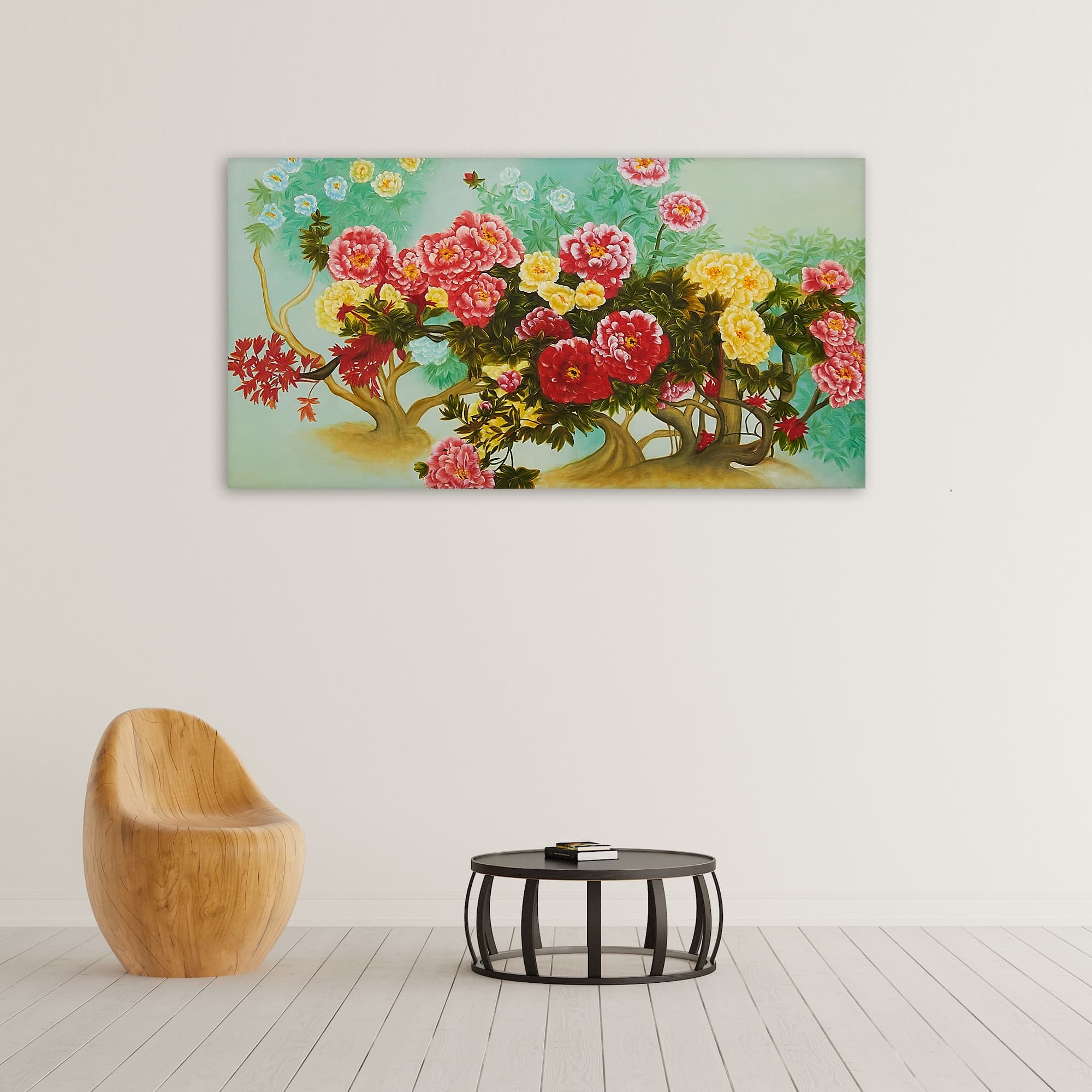 牡丹の絵 12 (125X65CM) 이미지 6