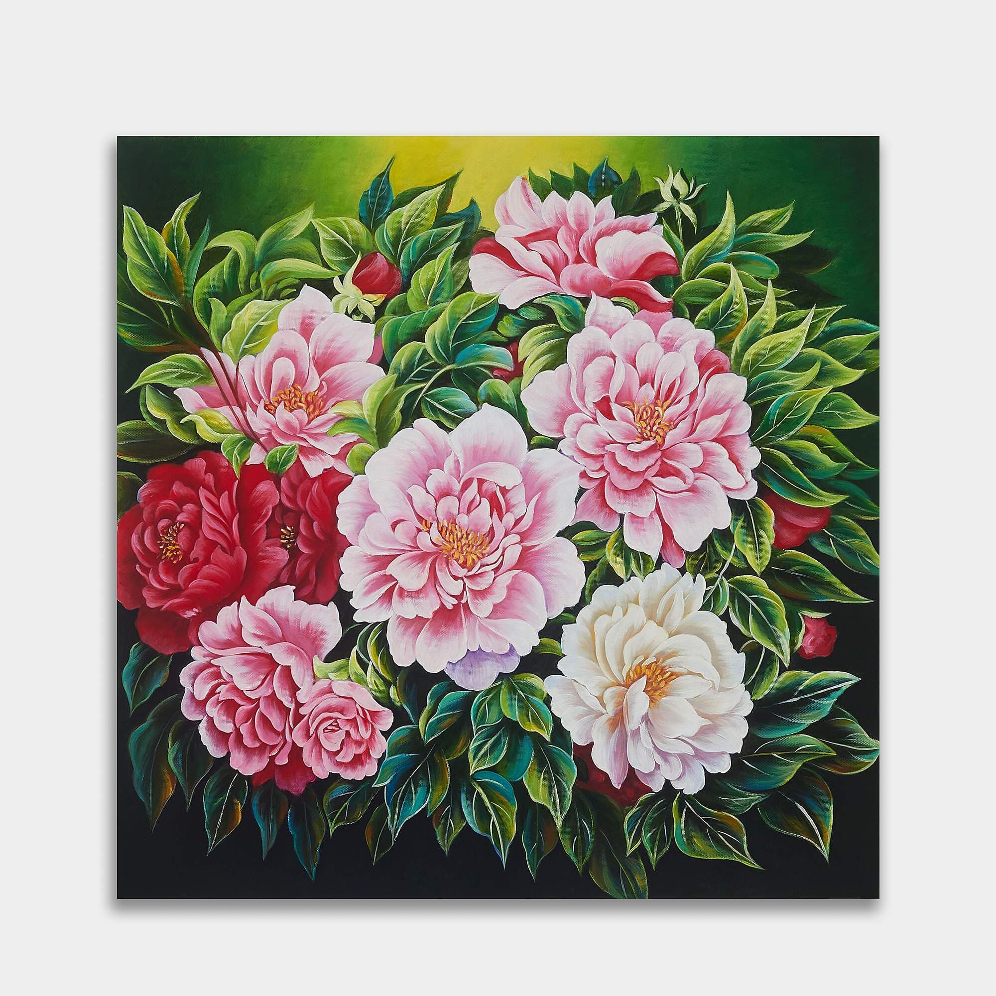 牡丹の絵 13 (60X60CM) 그림