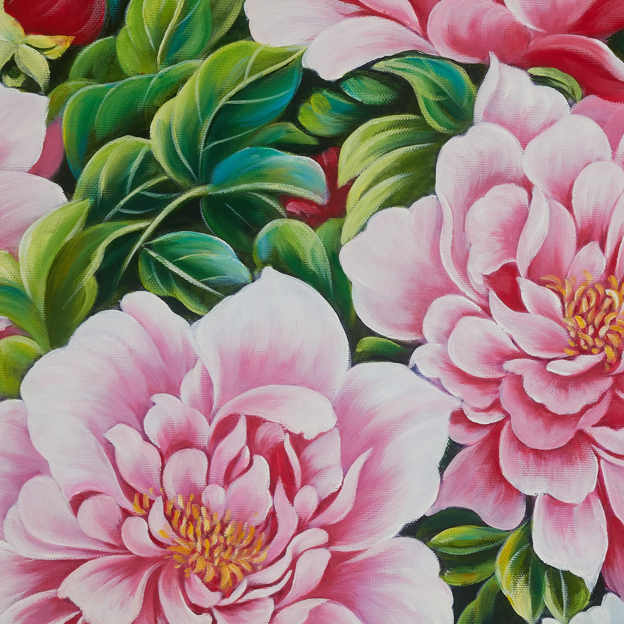 牡丹の絵 13 (60X60CM) 이미지 4