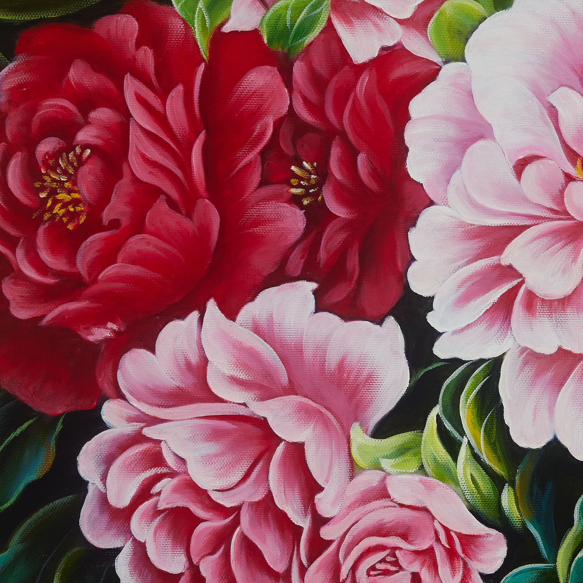 牡丹の絵 13 (60X60CM) 이미지 5