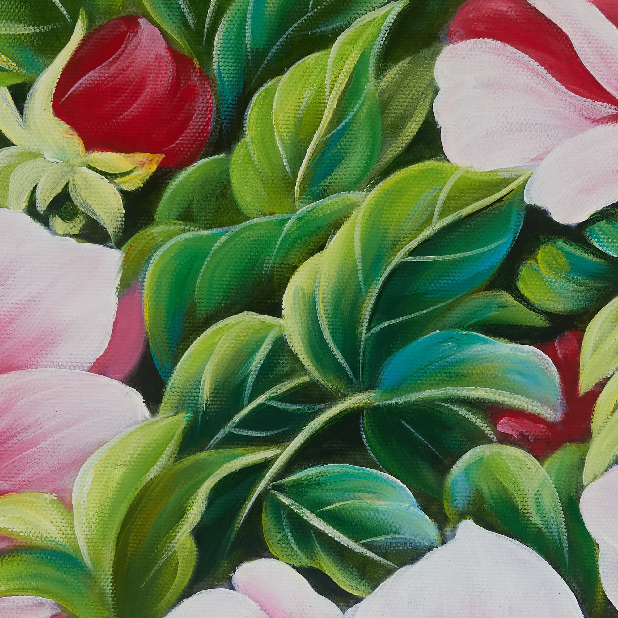 牡丹の絵 13 (60X60CM) 이미지 6