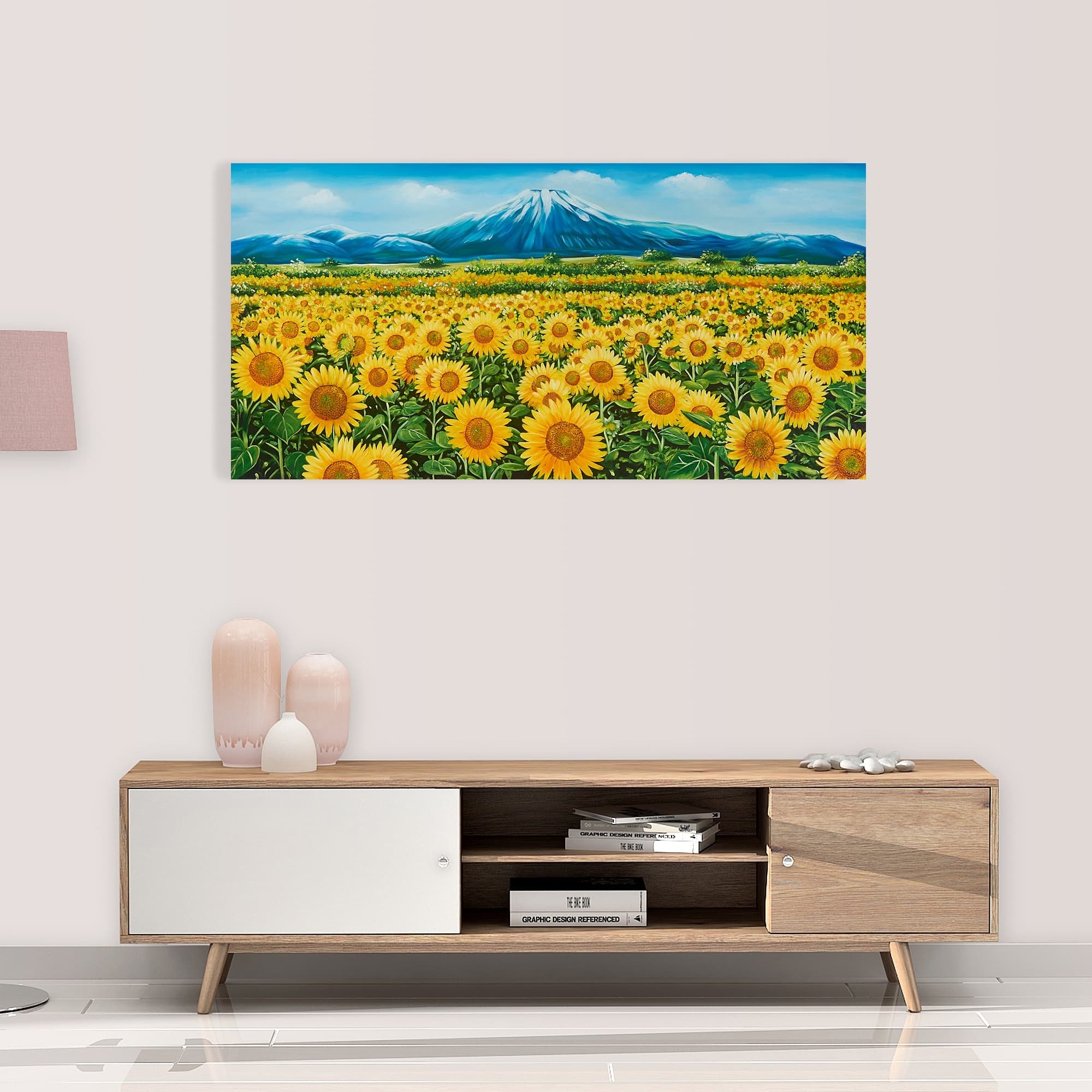 富士山とひまわり畑 2 (120X60CM) 이미지 9