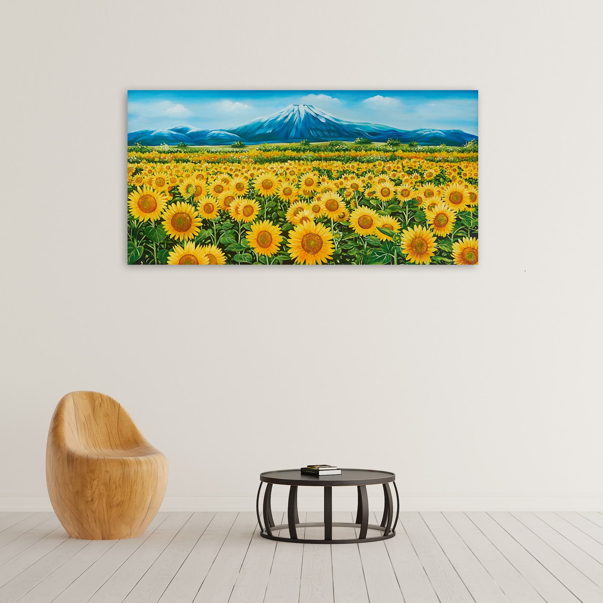 富士山とひまわり畑 2 (120X60CM) 이미지 8