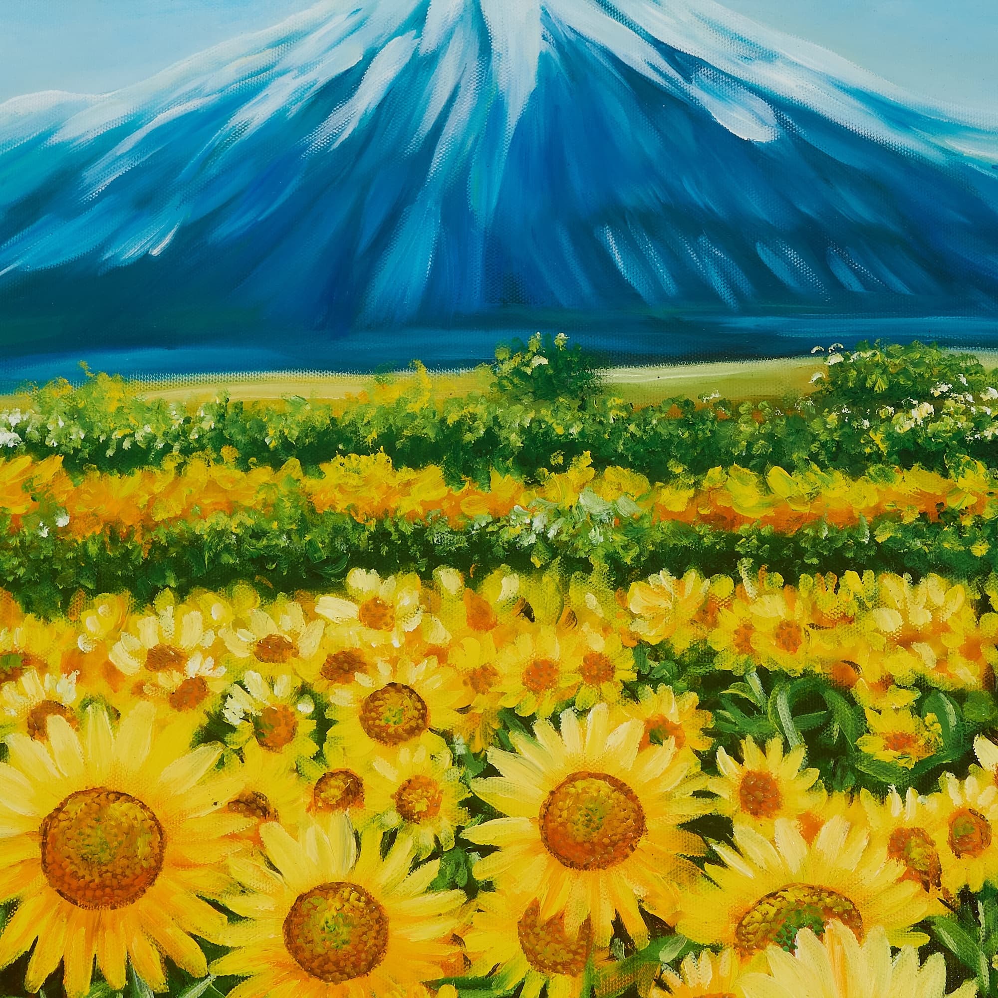 富士山とひまわり畑 2 (120X60CM) 이미지 6