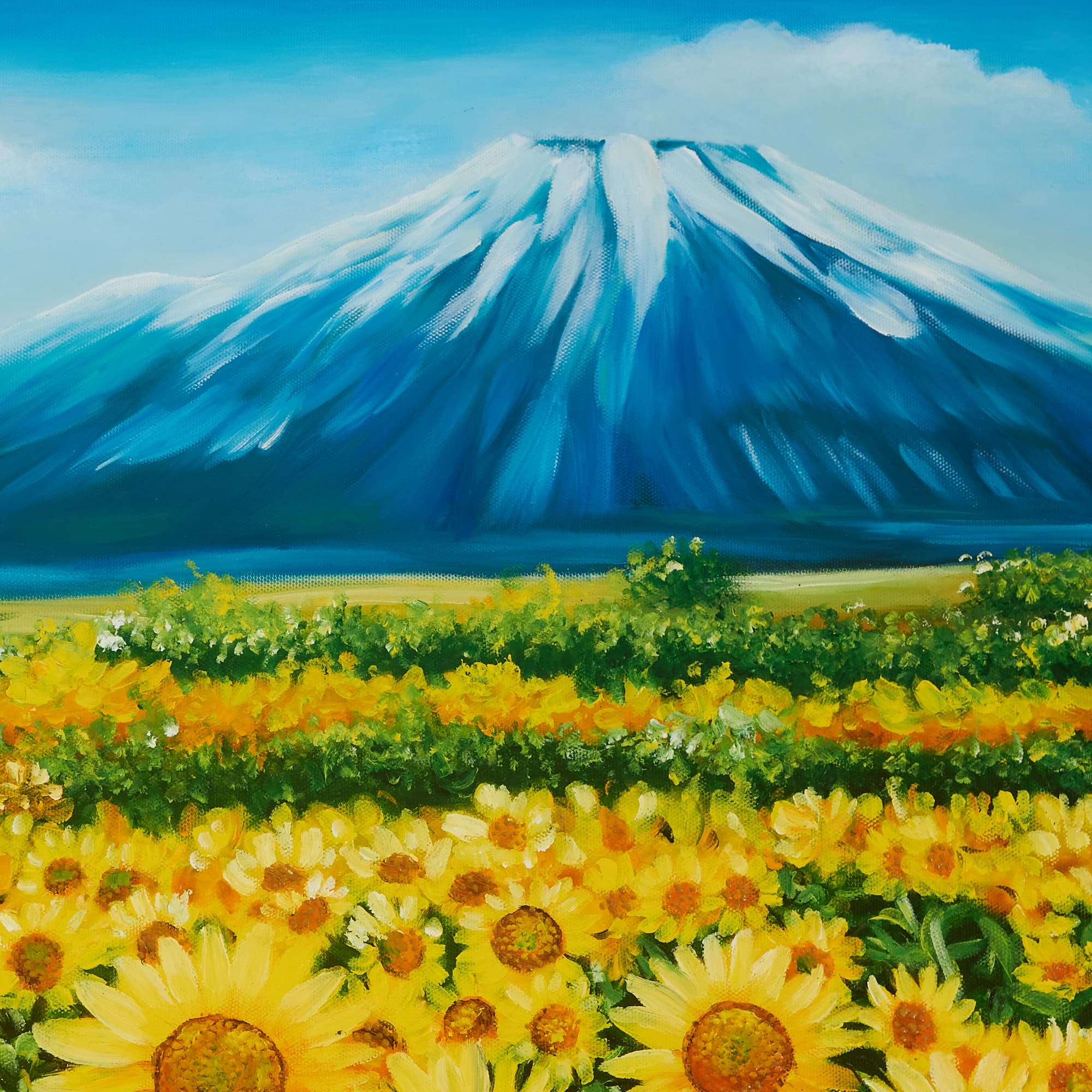 富士山とひまわり畑 2 (120X60CM) 이미지 5