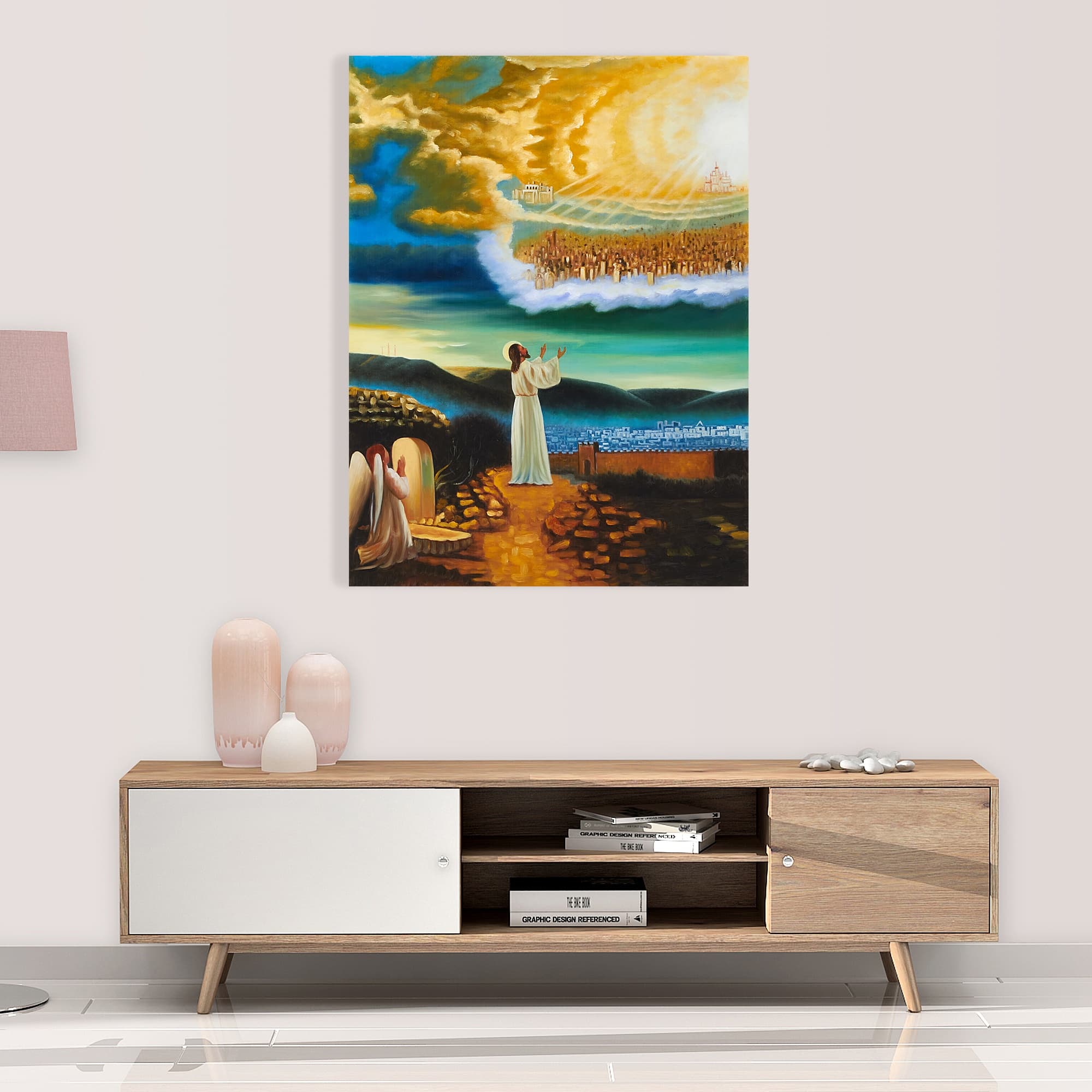 キリスト 聖画 天国からの招待 (80X60CM) 이미지 7
