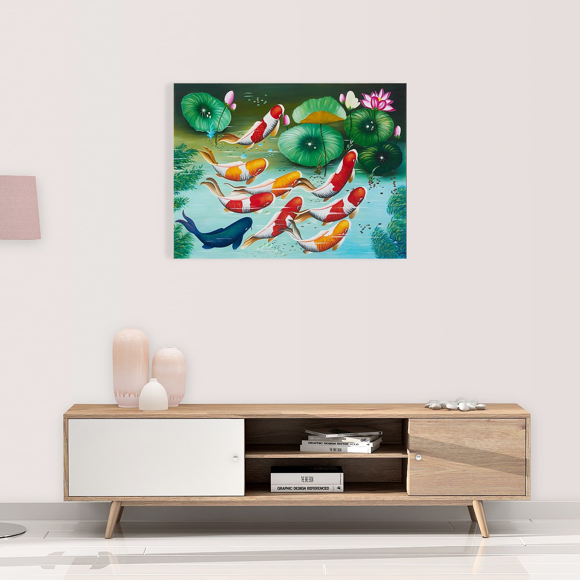 鯉の絵 8 (80X60CM) 이미지 2