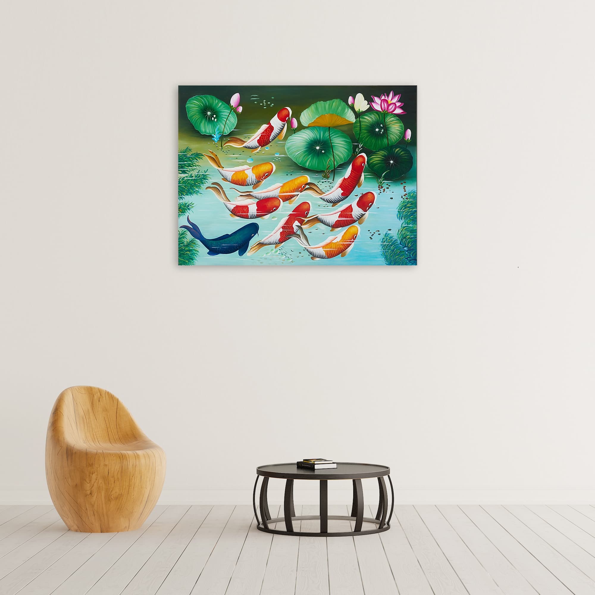 鯉の絵 8 (80X60CM) 이미지 3