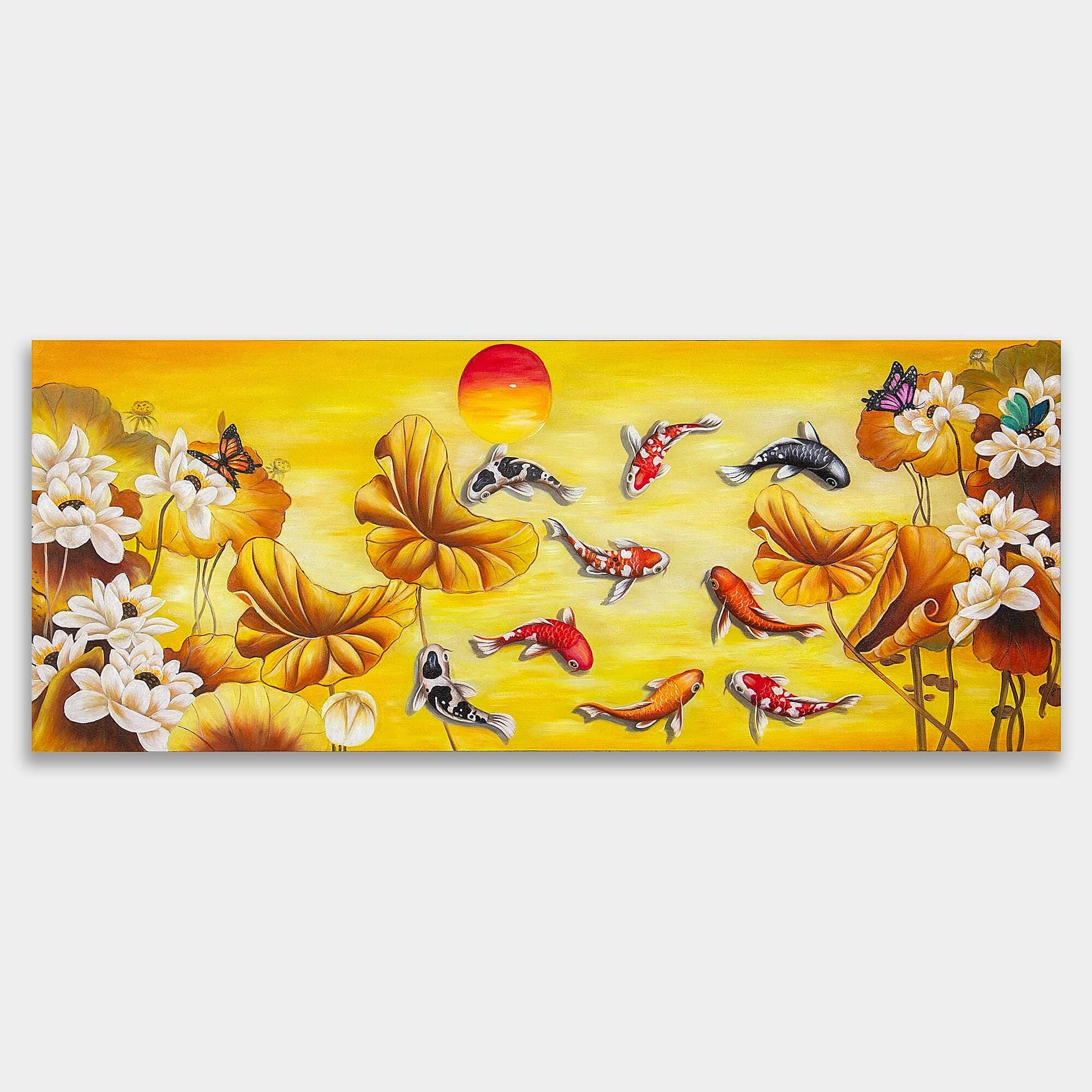 鯉の絵 9 (100X40CM) 그림