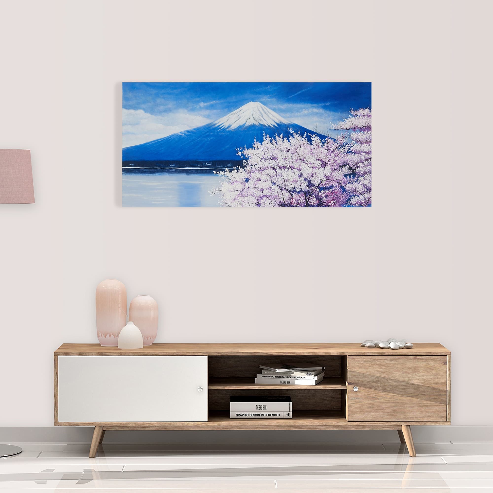 富士山 絵画 / 壁掛け インテリア アート (50X100CM) 이미지 3