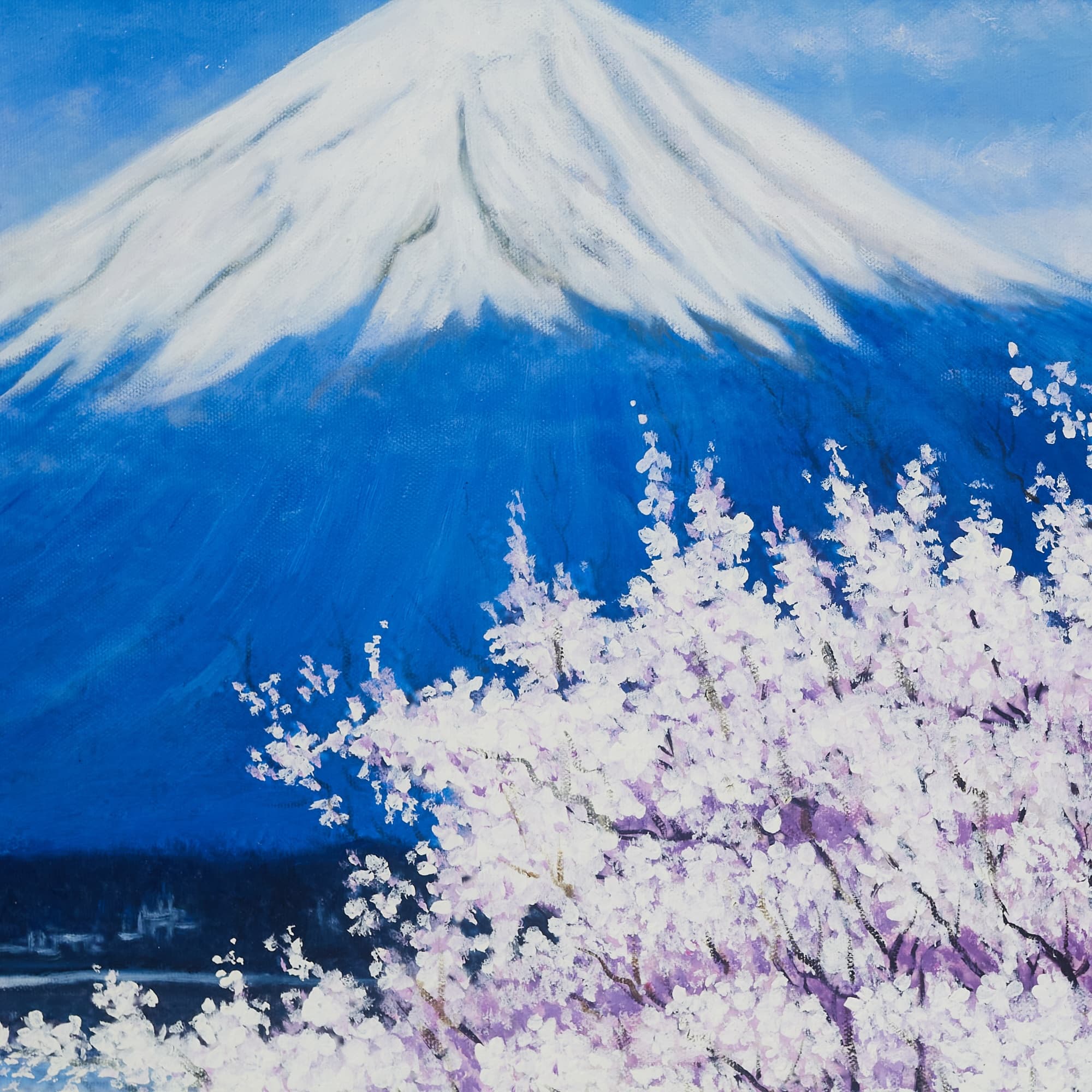 富士山 絵画 / 壁掛け インテリア アート (50X100CM) 이미지 6