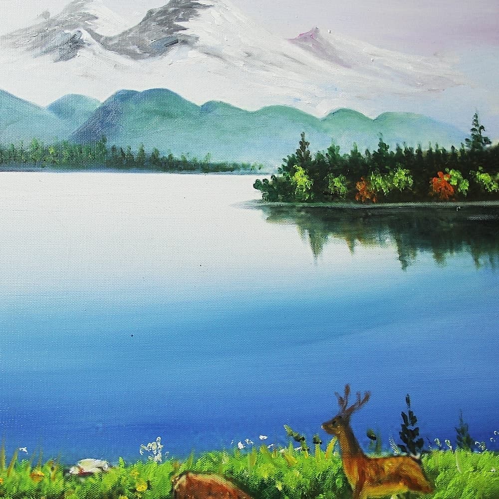 油絵 風景画 3 (100X50CM) 이미지 4