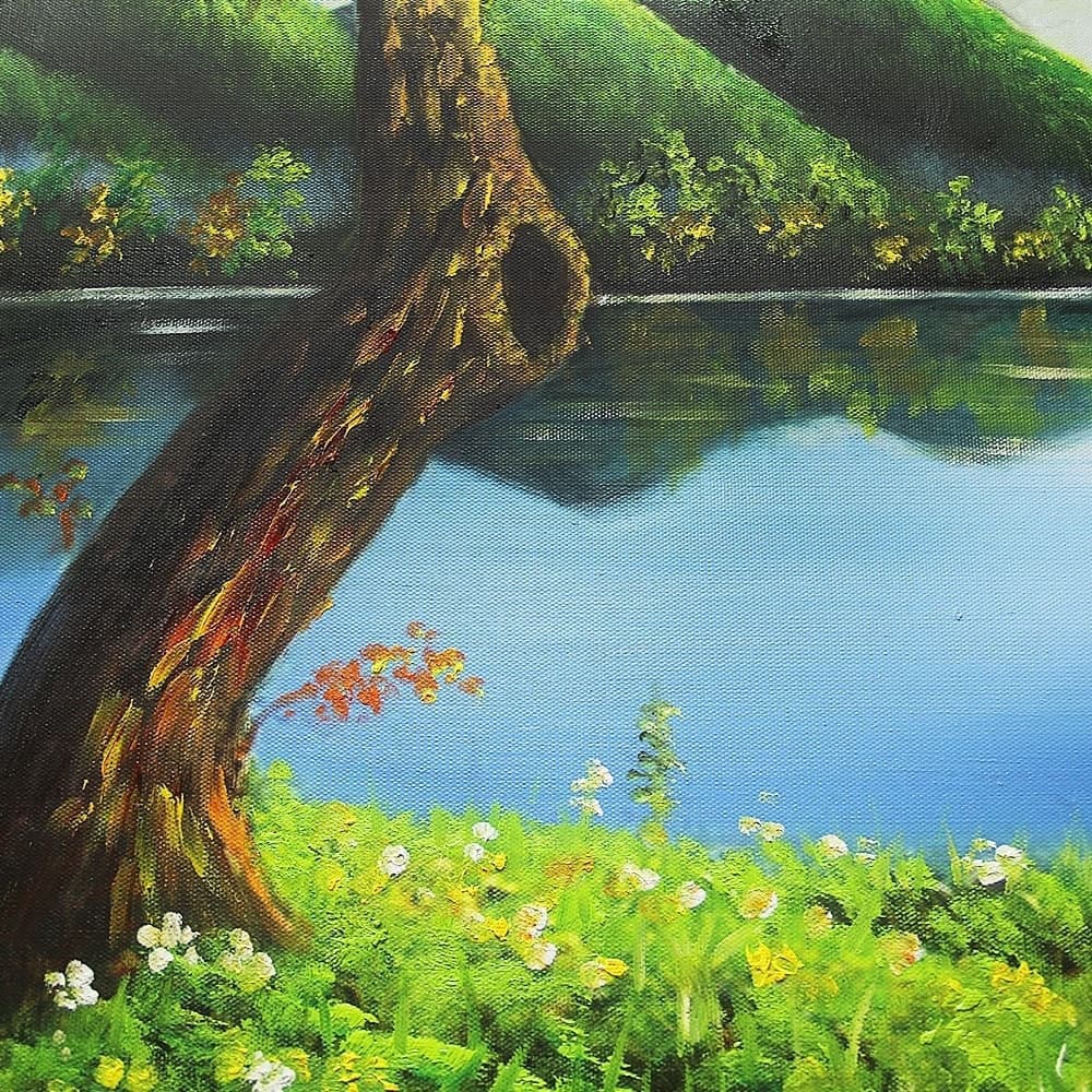 油絵 風景画 3 (100X50CM) 이미지 2