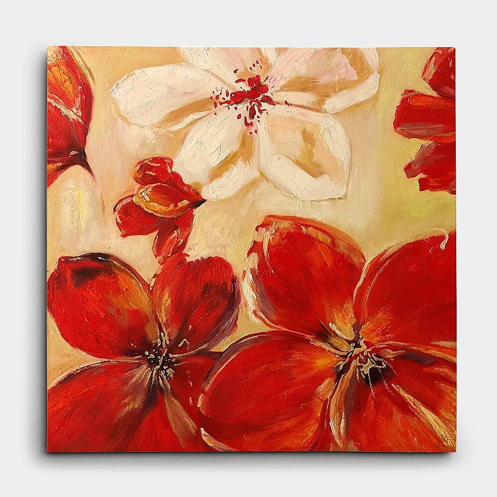 花の絵 おしゃれ 油絵 (60X60CM) | セオアートギャラリー