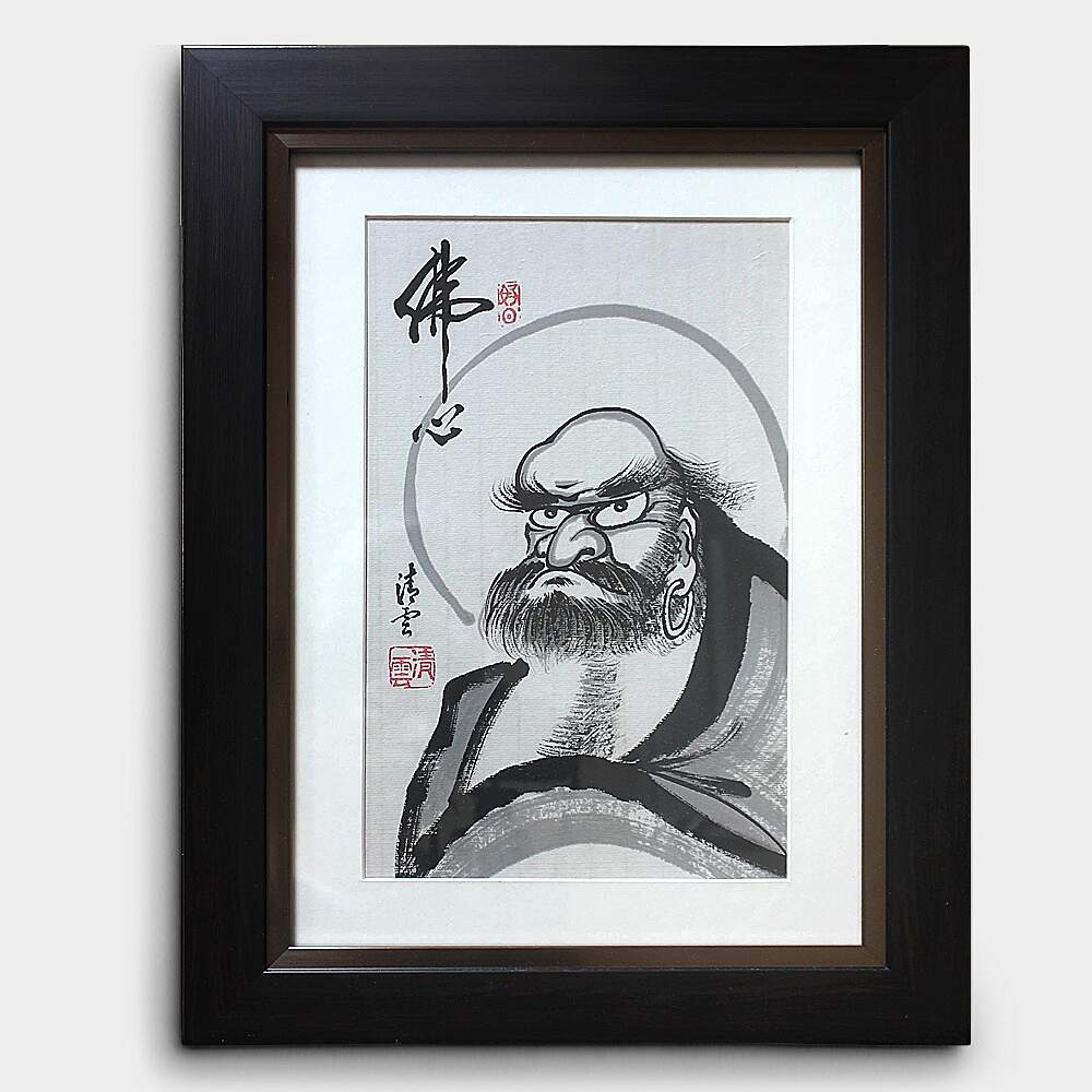 真作】玉鳳/達磨美人図/ダルマ図/美人画/掛軸/名家伝来/AC-444｜美術品 