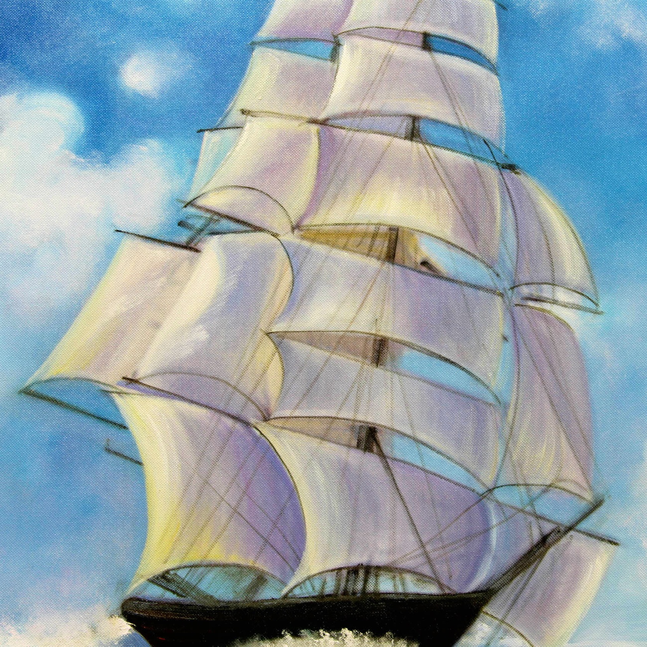帆船の絵 (60X90CM)  セオアートギャラリー