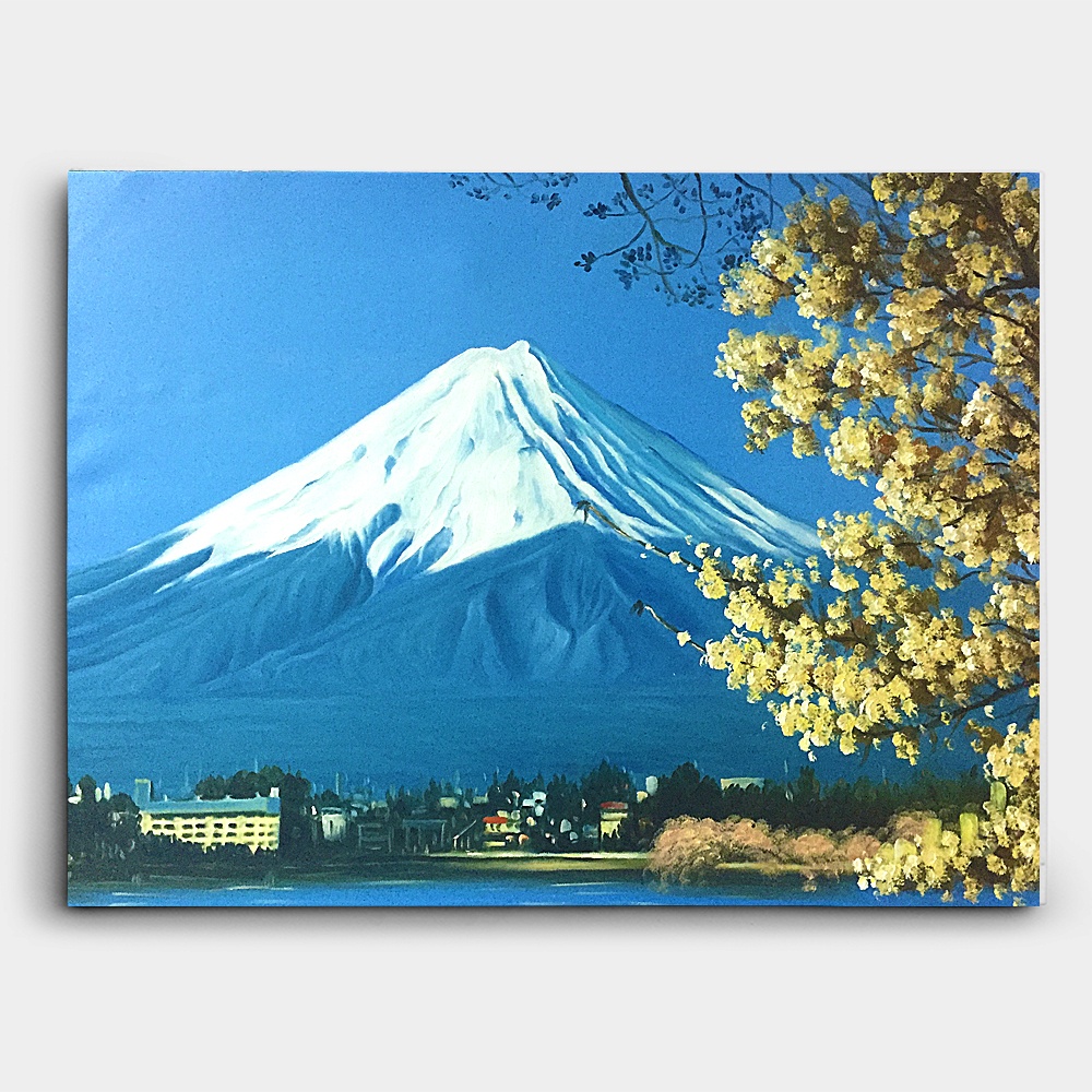 富士山 大判 油絵 - nimfomane.com